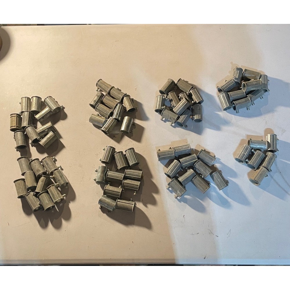 80 Mixed 3/4" EMT Conduit Couplings Bridgeport TC-512 Regal 712 Zinc